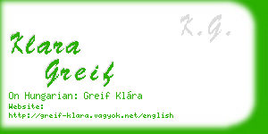 klara greif business card